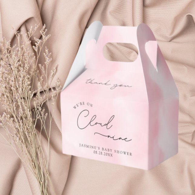 Caixinha De Lembrancinhas Chá de fraldas Nine da Nuvem Rosa (Criador carregado)