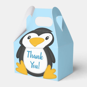 Caixinha De Lembrancinhas Chá de fraldas pinguim azul