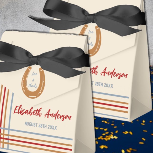 Caixinha De Lembrancinhas Chá de fraldas russo de ferradura ocidental (Criador carregado)