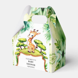 Caixinha De Lembrancinhas Chá de fraldas Safari Giraffe Simples