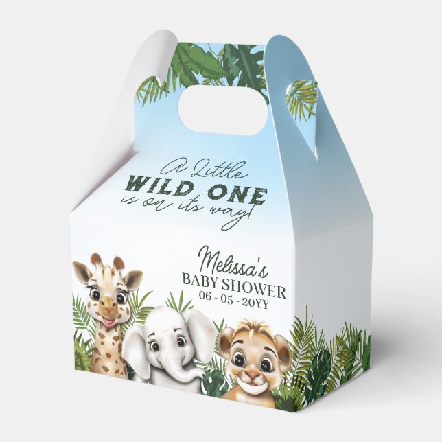 Caixinha De Lembrancinhas Chá de fraldas Safari Selvagem (Frente)