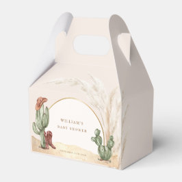 Caixinha De Lembrancinhas Chá de fraldas Simples de Arco de Boho Cactus no D