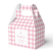 Chá de fraldas Simples Elegante Bebê Rosa Gingham