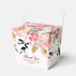 Caixinha De Lembrancinhas Chá de Noiva com Flores Silvestres em Aquarela