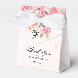 Caixinha De Lembrancinhas Chá de Noiva com Flores Silvestres em Aquarela