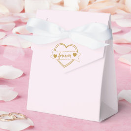Caixinha De Lembrancinhas Chá de Noiva Corações de Ouro para Sempre