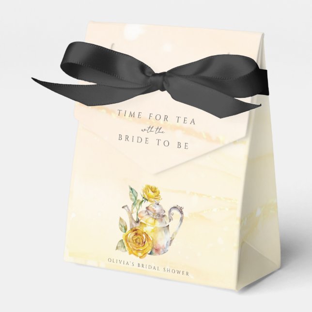 Caixinha De Lembrancinhas Chá de noiva de chá de flores silvestres  (Frente)