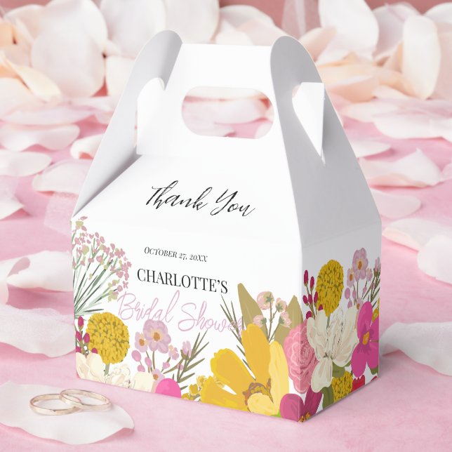 Caixinha De Lembrancinhas Chá de Noiva de Verão no Jardim Florido Obrigado  (Casamento)