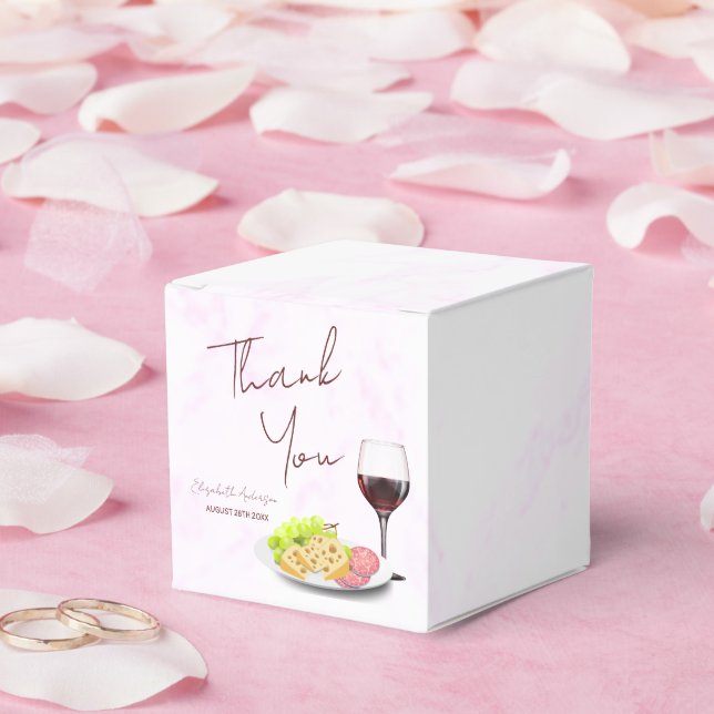 Caixinha De Lembrancinhas Chá de Noiva de Vinho e Charcutaria (Casamento)