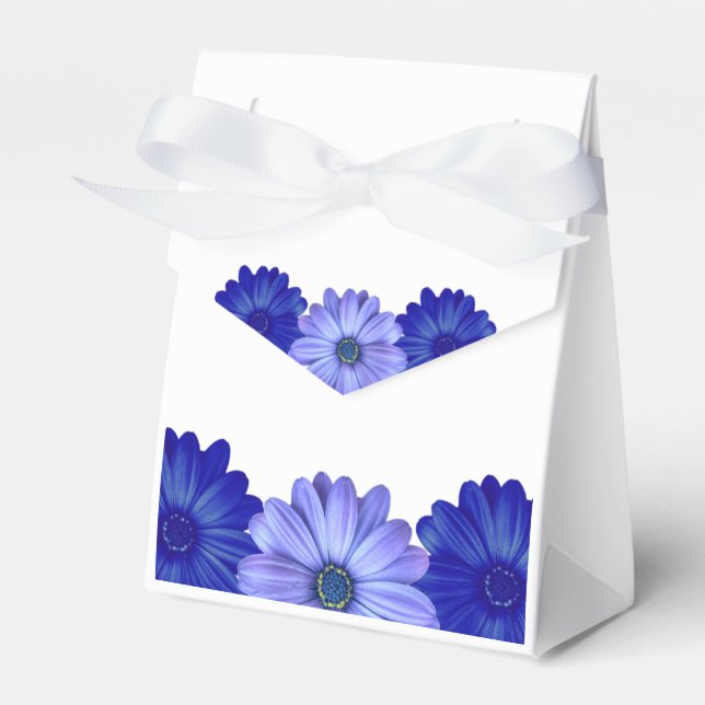 Caixinha De Lembrancinhas Chá de Noiva Floral Azul (Frente)