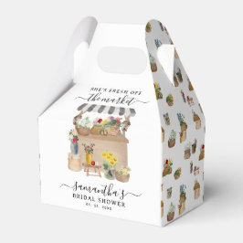 Caixinha De Lembrancinhas Chá de Noiva Mercado de Flores Aquarela do Agricul