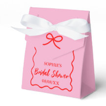 Chá de panela De Borda Onda Retro Rosa E Vermelha