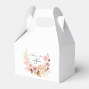 Caixinha De Lembrancinhas Chá de panela de erva Floral Boho Pampas
