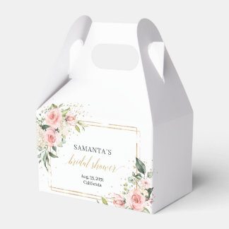 Caixinha De Lembrancinhas Chá de panela de ouro floral de eucalipto Boho Blu