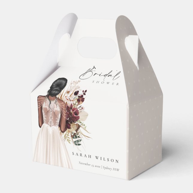 Caixinha De Lembrancinhas Chá de panela de Palhaço Branco Elegante Boho (Frente)