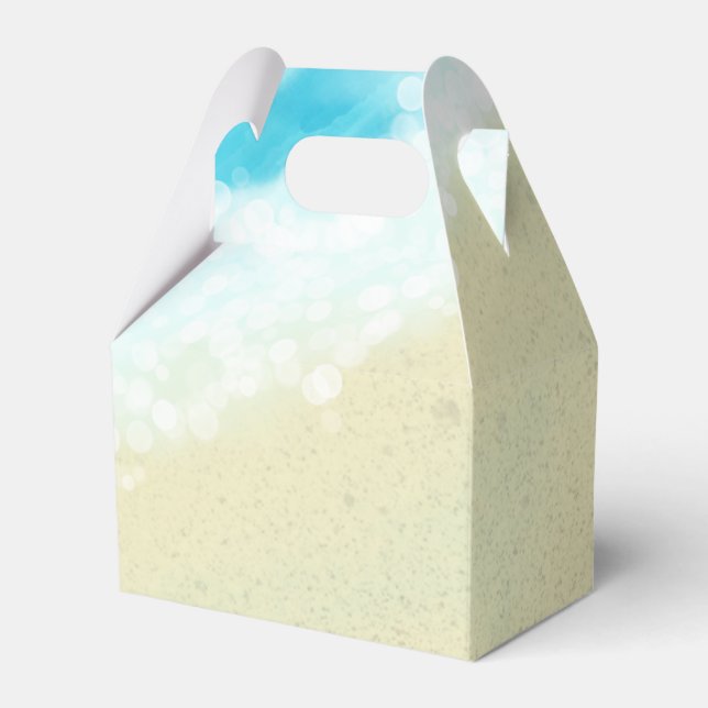 Caixinha De Lembrancinhas Chá de panela de praia Areia Ondas Tropicais (Frente)