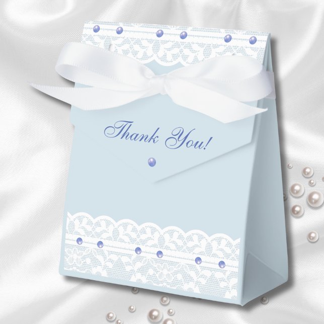 Caixinha De Lembrancinhas Chá de panela de rendas da vindima da regência azu (Criador carregado)