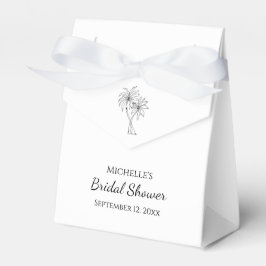 Caixinha De Lembrancinhas Chá de panela Elegante de Palmeiras Tropicais