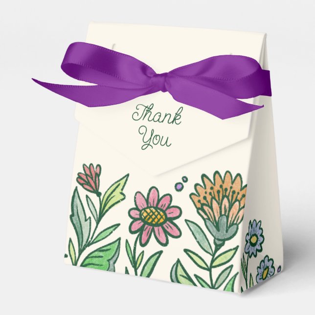 Caixinha De Lembrancinhas Chá de panela Escandinavo Colorido Artístico (Frente)