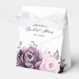 Caixinha De Lembrancinhas Chá de panela Floral de Blooms Roxos Dusty