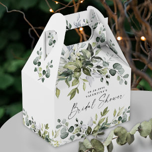 Caixinha De Lembrancinhas Chá de panela Greenery Elegante Leafy Watercolor