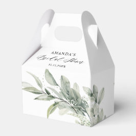 Caixinha De Lembrancinhas Chá de panela Minimalista do Eucalyptus Verde Sage