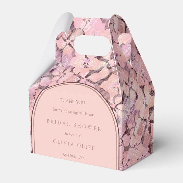 Caixinha De Lembrancinhas Chá de panela Peach Romance (Frente)