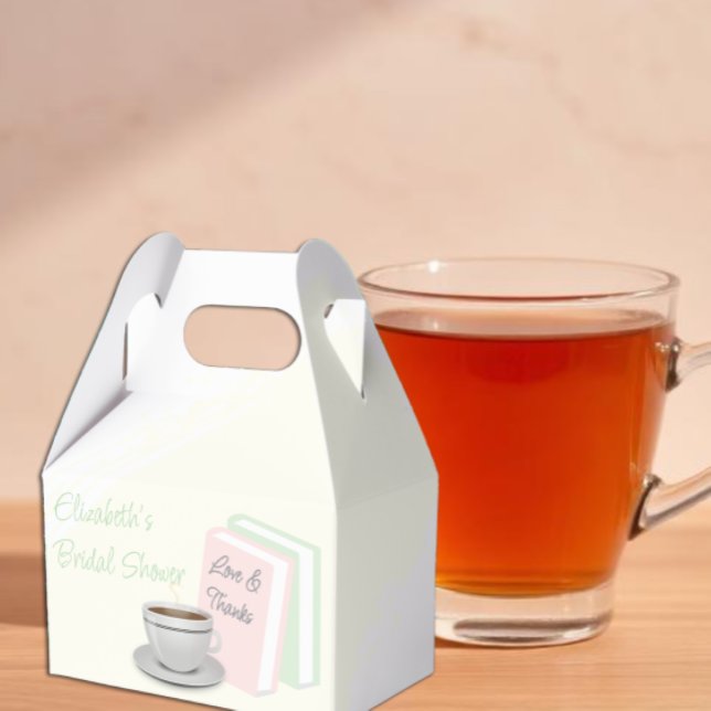 Caixinha De Lembrancinhas Chá & Livros Chá de Noiva (Criador carregado)