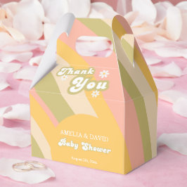 Caixinha De Lembrancinhas Chá Retro Yellow Daisy Baby Boy