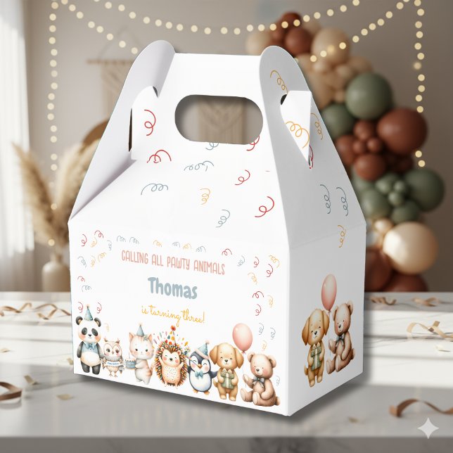 Caixinha De Lembrancinhas Chamando todos os animais de festa de aniversário (Criador carregado)