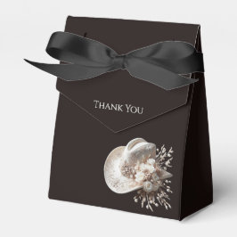 Caixinha De Lembrancinhas Chapéu branco com flores