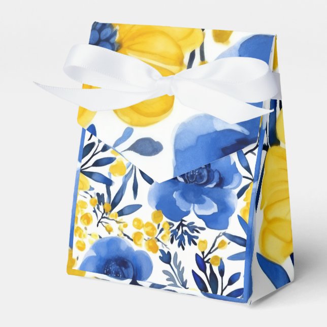 Caixinha De Lembrancinhas "Charme de Bloom de Ouro" (Frente)