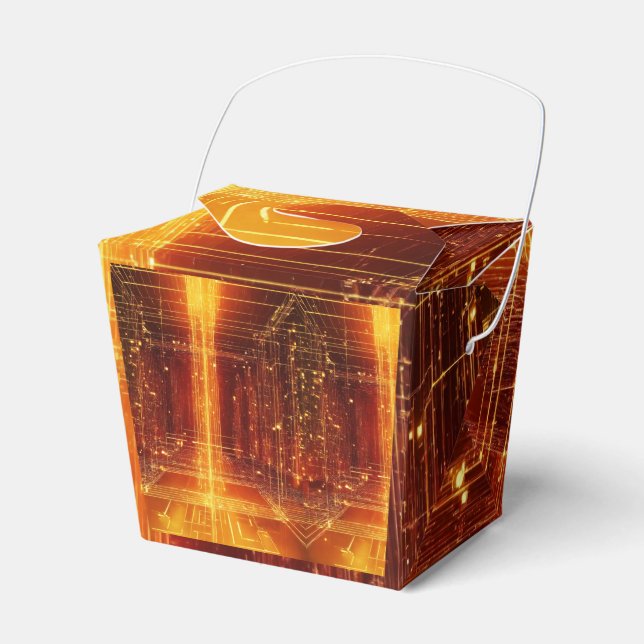 Caixinha De Lembrancinhas Charming Elegance: Design Favor Box" (Frente)