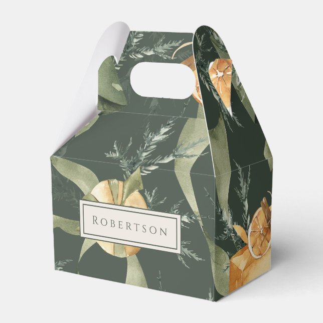 Caixinha De Lembrancinhas Charmoso Natal Festivo Personalizado (Frente)