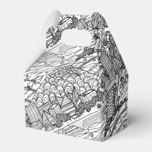 Caixinha De Lembrancinhas Chattanooga Whimsy Black and White