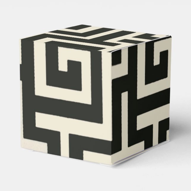 Caixinha De Lembrancinhas Chave grega preta (Verso)