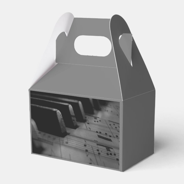 Caixinha De Lembrancinhas Chaves de Piano de Música (Frente)