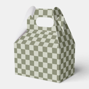 Caixinha De Lembrancinhas Checkerboard verde de sábado