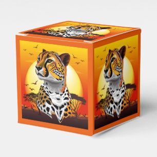 Caixinha De Lembrancinhas Cheetah African Feline Wild Animal