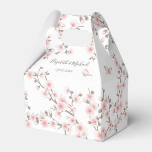 Caixinha De Lembrancinhas Cherry Blossom Apricot Obrigado