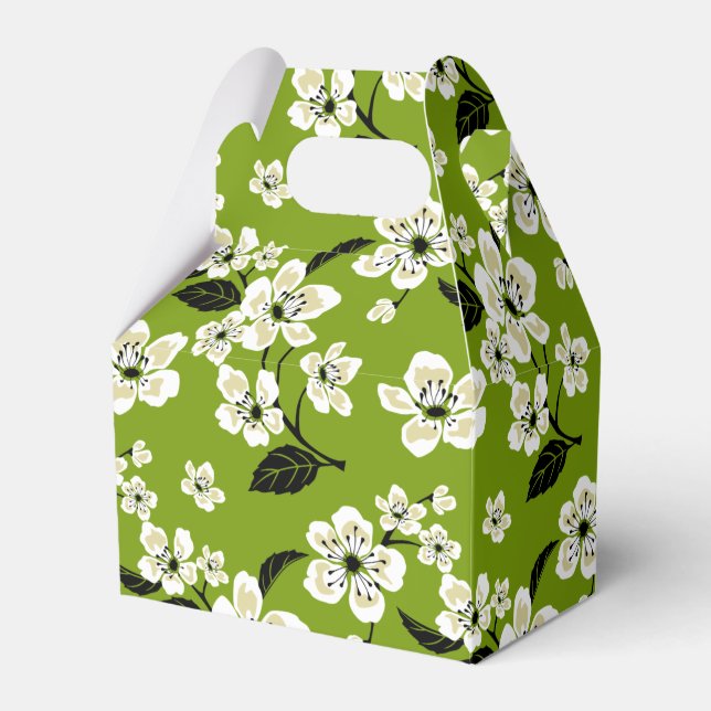 CAIXINHA DE LEMBRANCINHAS CHERRY BLOSSOM - SAKURA (MATCHA GREEN) (Frente)