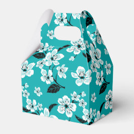 CAIXINHA DE LEMBRANCINHAS CHERRY BLOSSOM - SAKURA (TEAL)