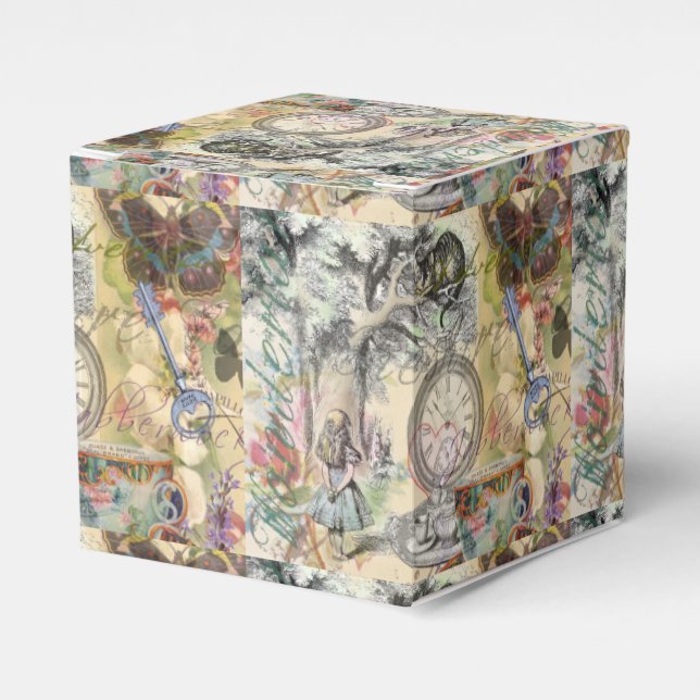 Caixinha De Lembrancinhas Cheshire Cat Alice Wonderland Classic (Frente)