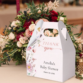 Caixinha De Lembrancinhas Chic Chá de fraldas de flor selvagem