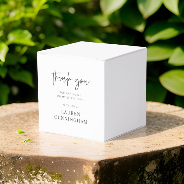 Caixinha De Lembrancinhas Chic Moderno Simples Obrigado (Criador carregado)