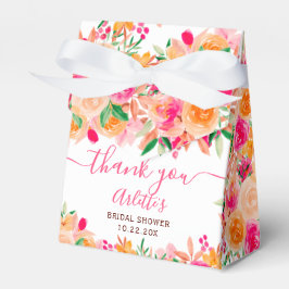 Caixinha De Lembrancinhas Chic ousado floral outono watercolor chuveiro de n