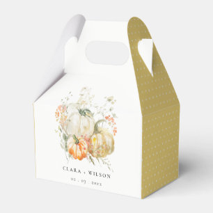 Caixinha De Lembrancinhas Chic Pastel Wildflower Pumpkin Watercolor Casament