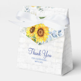 Caixinha De Lembrancinhas Chic Sunflower Wall Brick Floral Birday