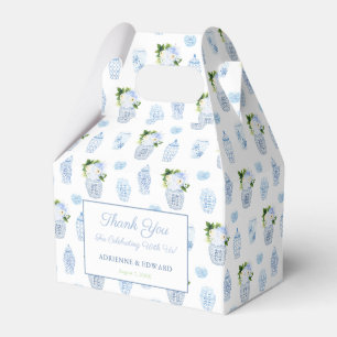 Caixinha De Lembrancinhas Chinoiserie Chic Chartreuse Azul Marinho Chuva de