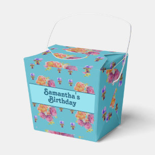 Caixinha De Lembrancinhas Chique Rosa Rosa Rosa Rosa Rosa Vermelha, Teal Aqu